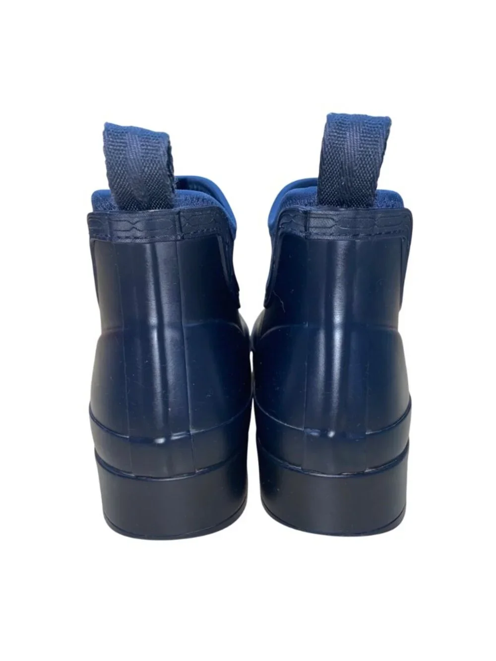 Hunter Women’s Navy Rubber Waterproof Ankle Rain Boots Size 7US